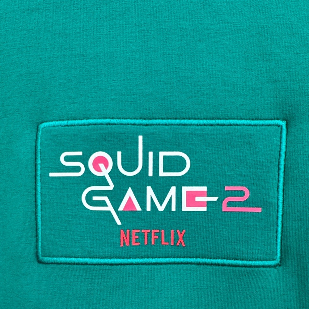 Squid Game 2 Netflix Official Track Jacket | Size S/M | Teal | Zip-Up | Cotton - Picture 5 of 8